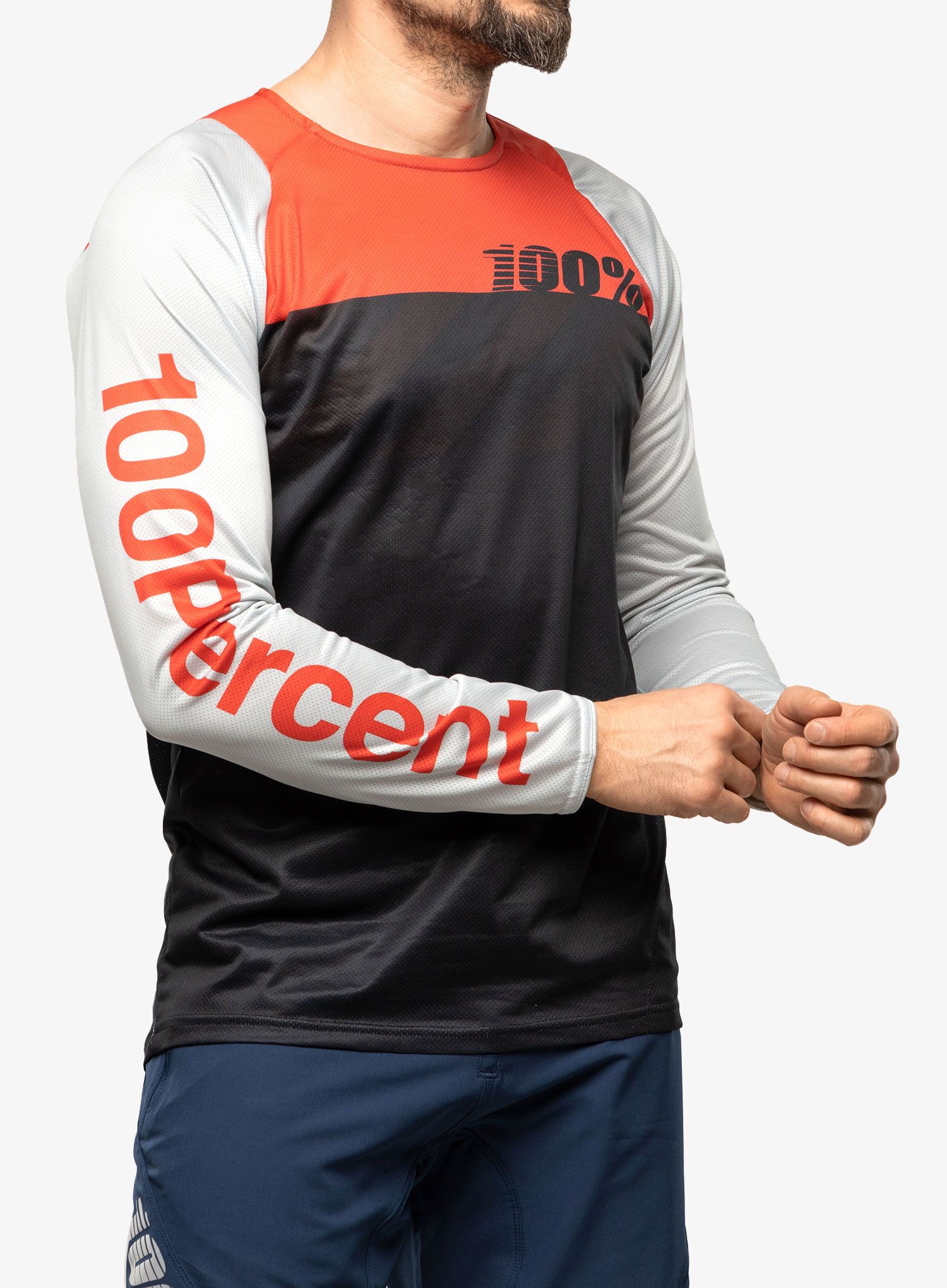Kolesarska jopa 100% R-Core - black/racer red