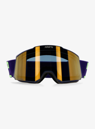 Smučarska očala 100% Snowcraft Hiper S - eggplant/mirror green lens