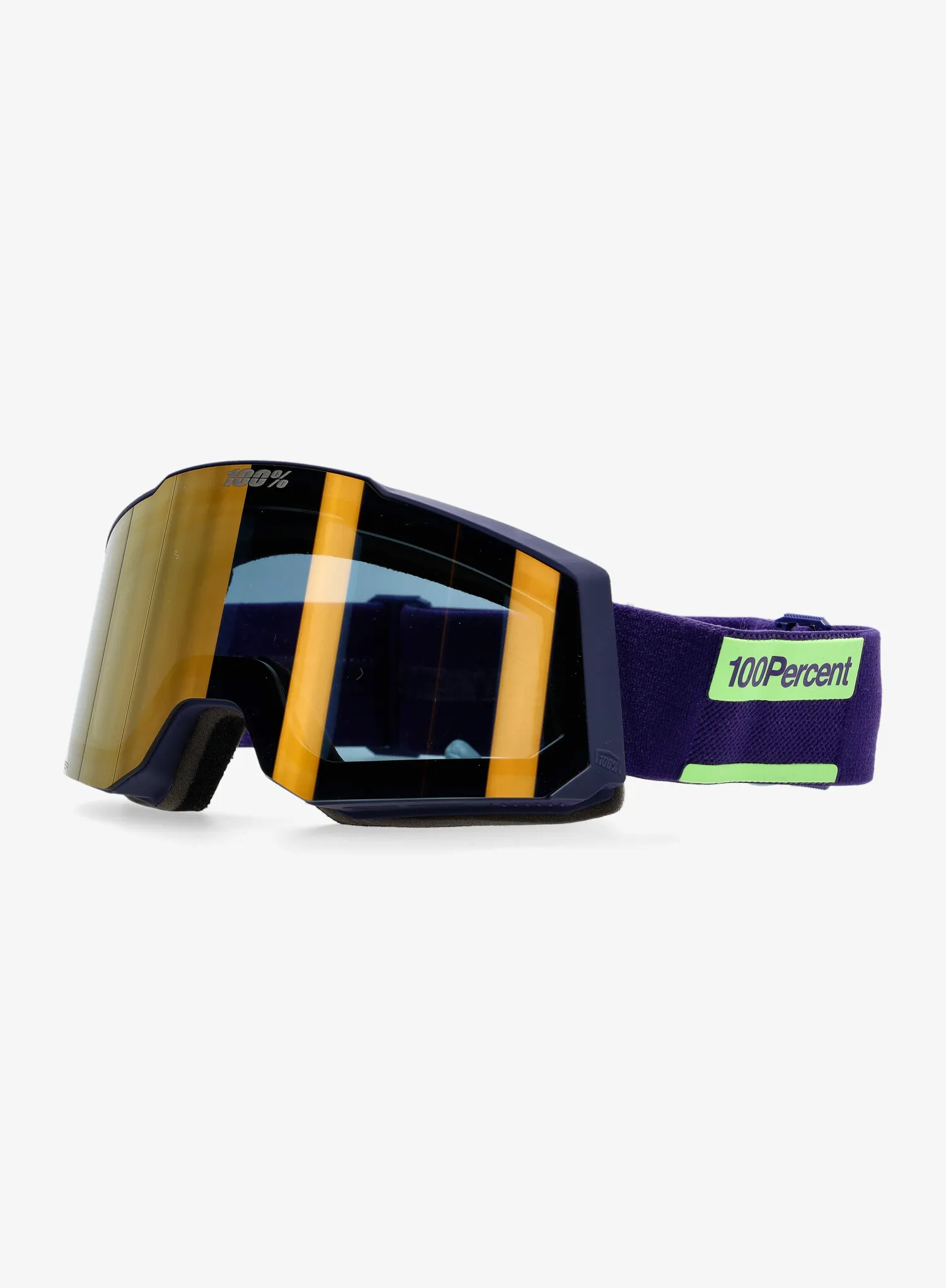 Smučarska očala 100% Snowcraft Hiper S - eggplant/mirror green lens