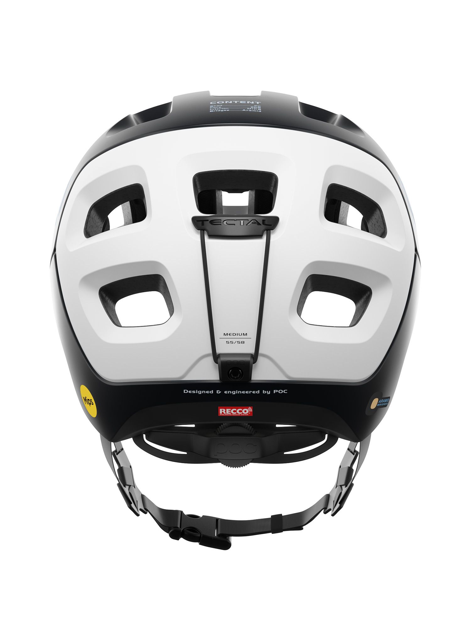 MTB čelada POC Tectal Race Mips - uranium black/hydrogen white