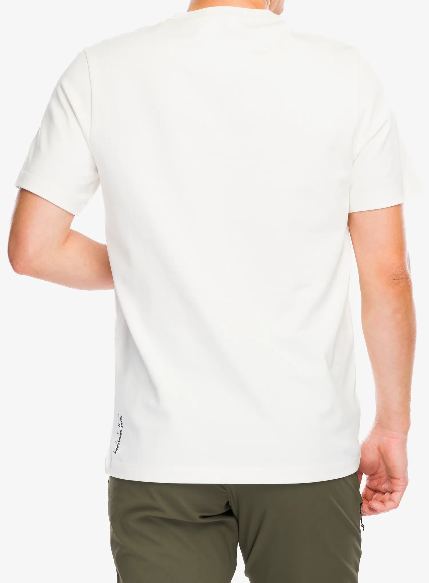 Bombažna majica Salomon Ultra Flag Logo S/S Tee - vanilla