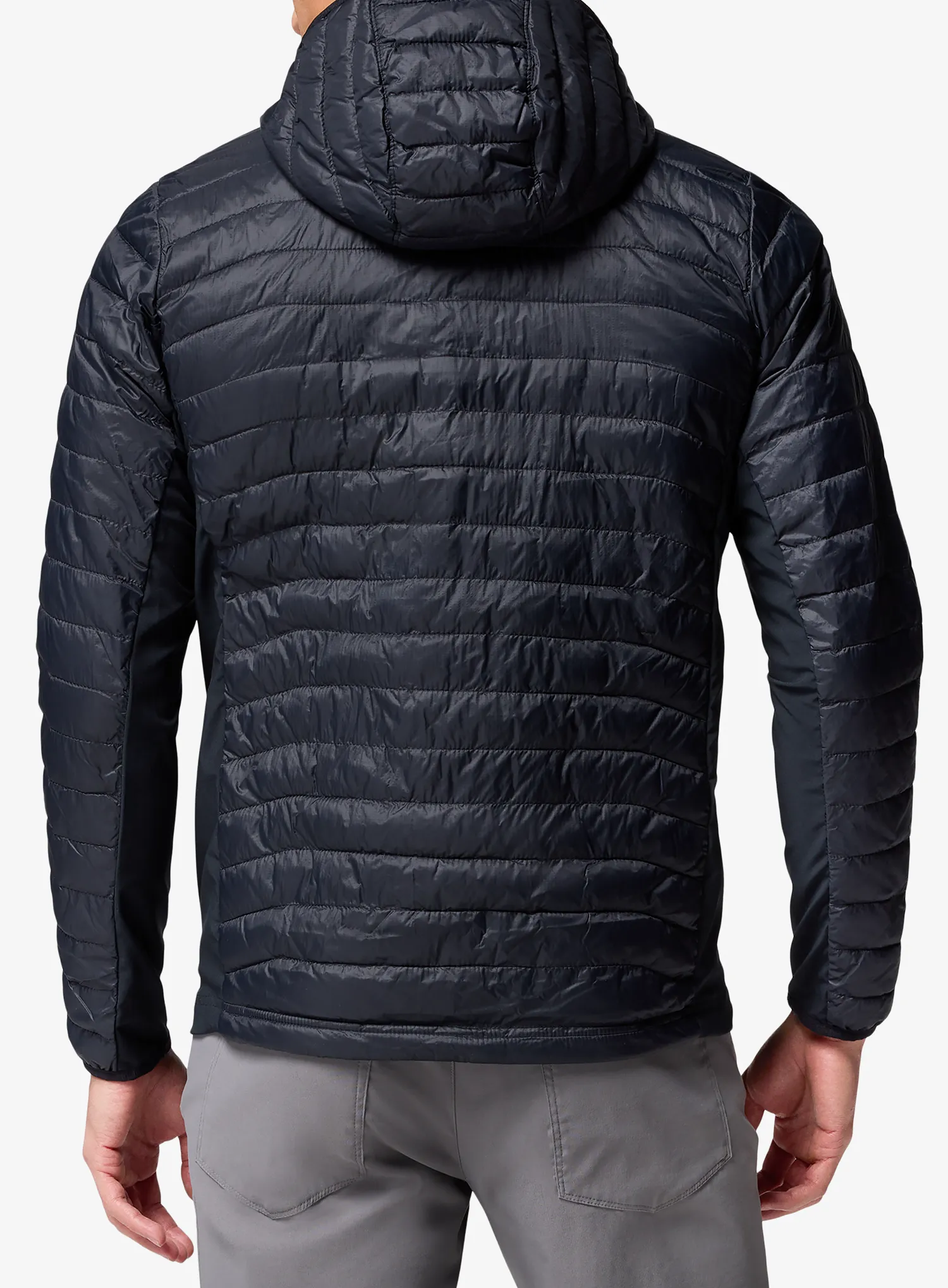 Sintetična jakna Columbia Powder Pass Hybrid Hooded Jacket - black