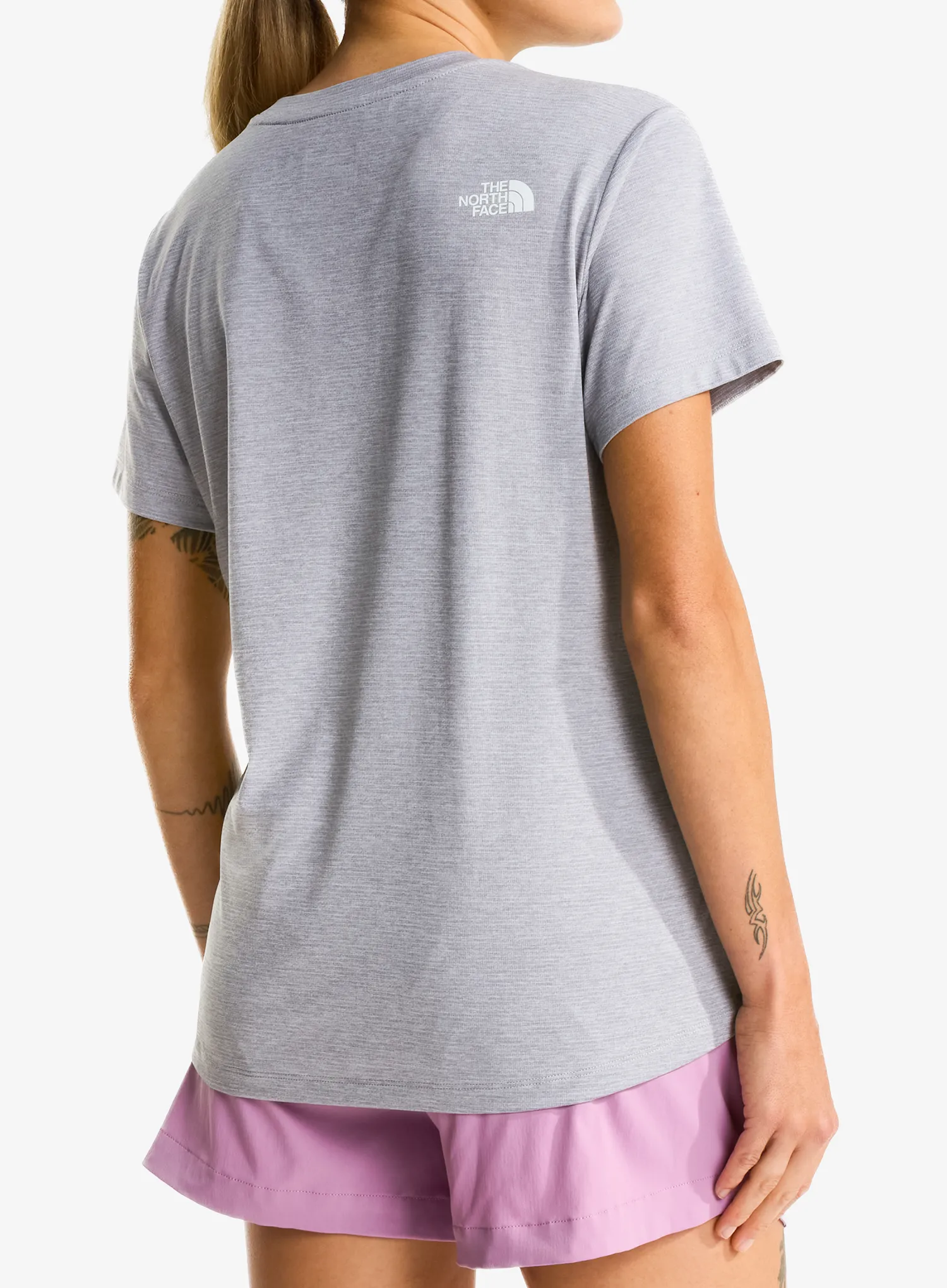 Ženska majica The North Face Flex S/S Tee Reg - pale grey heather