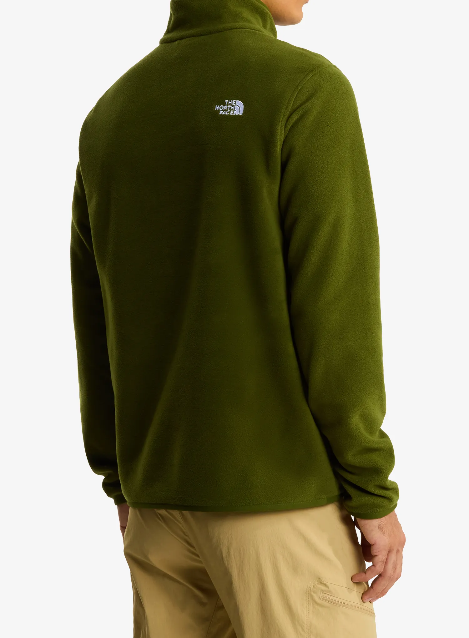 Flis The North Face Glacier Fleece 1/4 Zip Jacket - woodland green