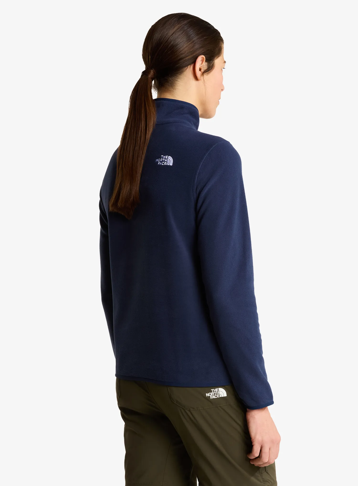 Ženska jopica brez kapuce The North Face Glacier Fleece 1/4 Zip Jacket - summit navy
