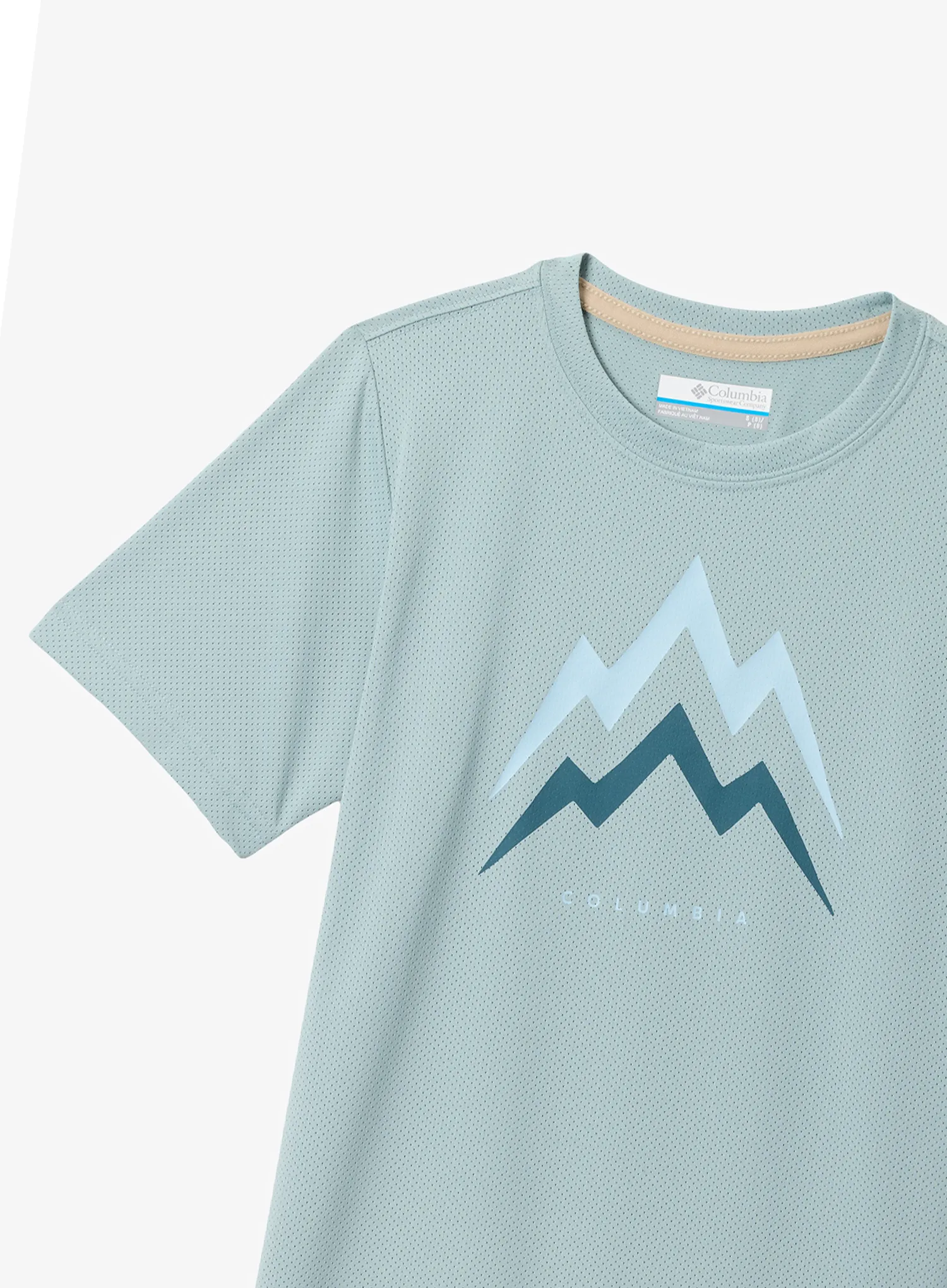 Fantovska majica Columbia Tech Trail Utility SS Graphic Crew - crushed blue/energetic