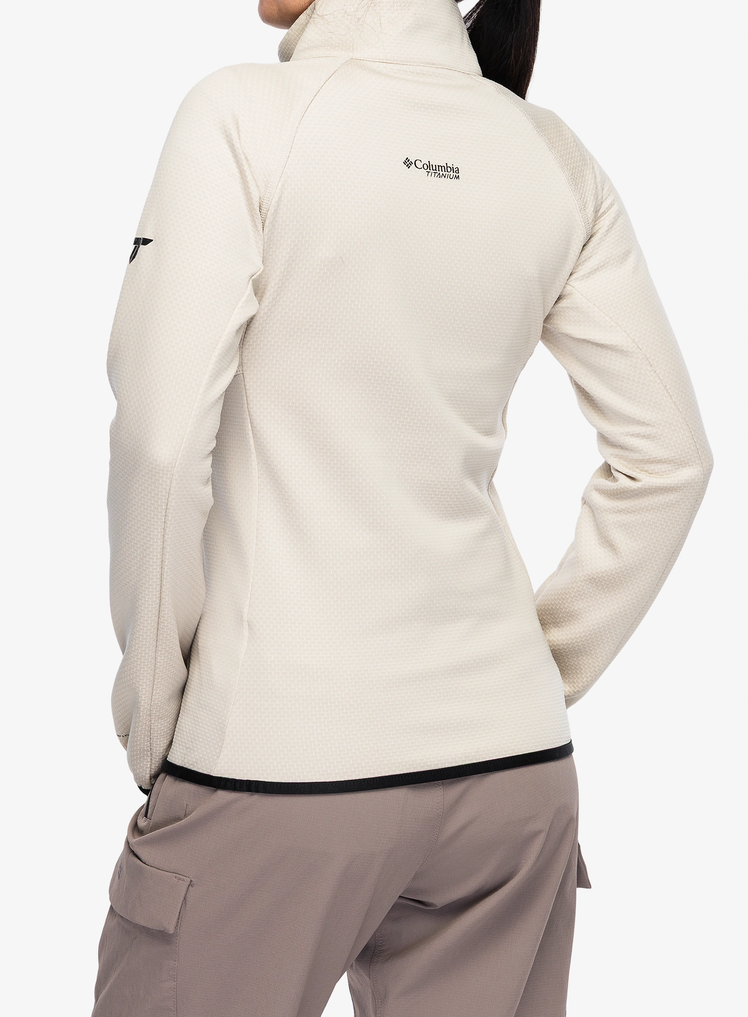 Ženski flis Columbia Triple Canyon Grid Fleece Full Zip - dark stone/black