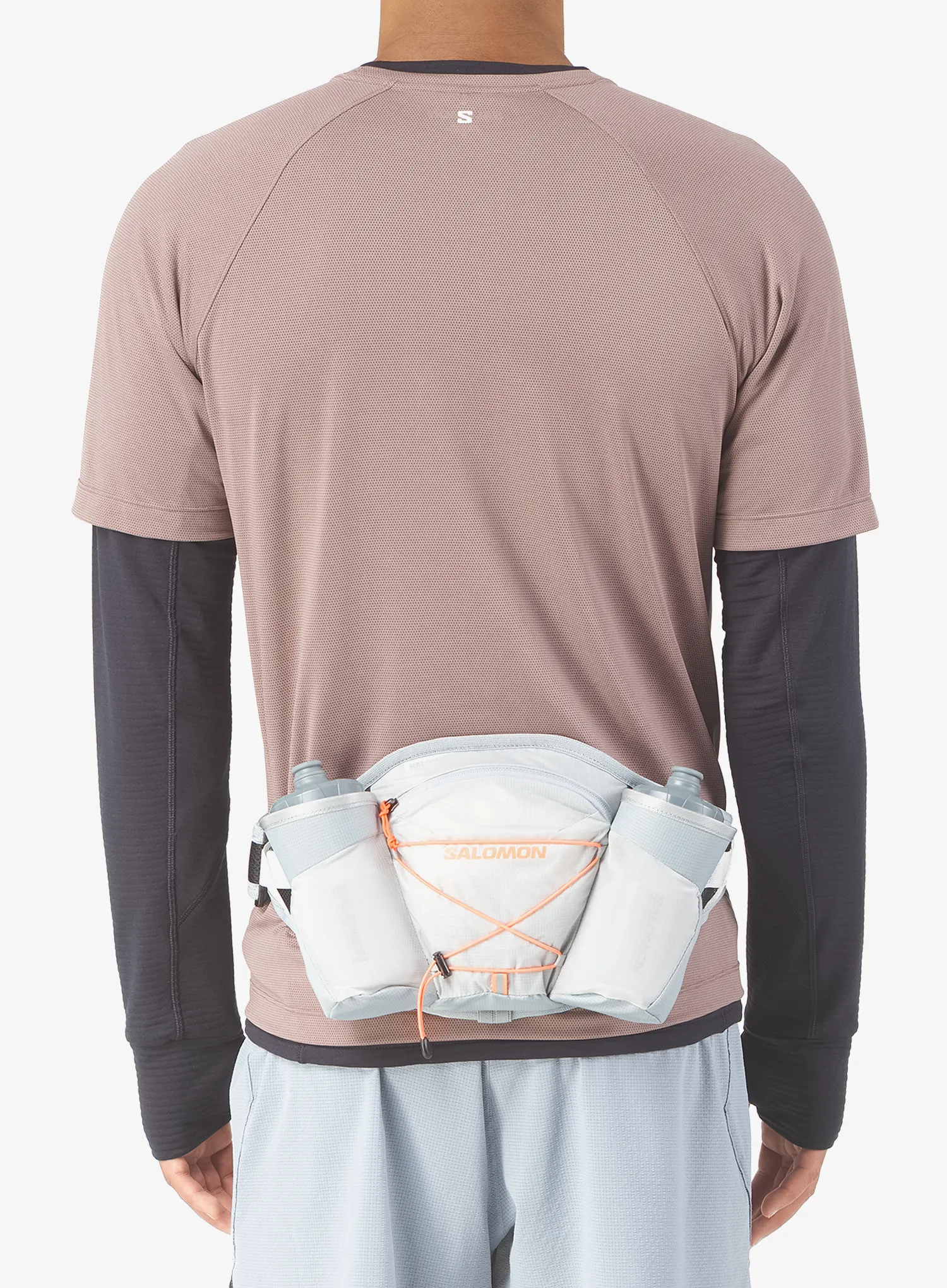 Tekaški pas Salomon Cross Belt 2 Bottles - gray violet/quarry