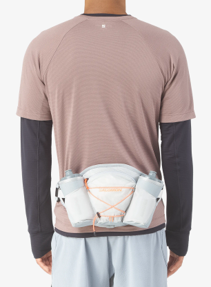 Tekaški pas Salomon Cross Belt 2 Bottles - gray violet/quarry