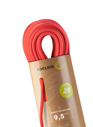 Dinamična vrv Edelrid Eagle Lite Eco Dry 9,5 mm 50 m - neon coral