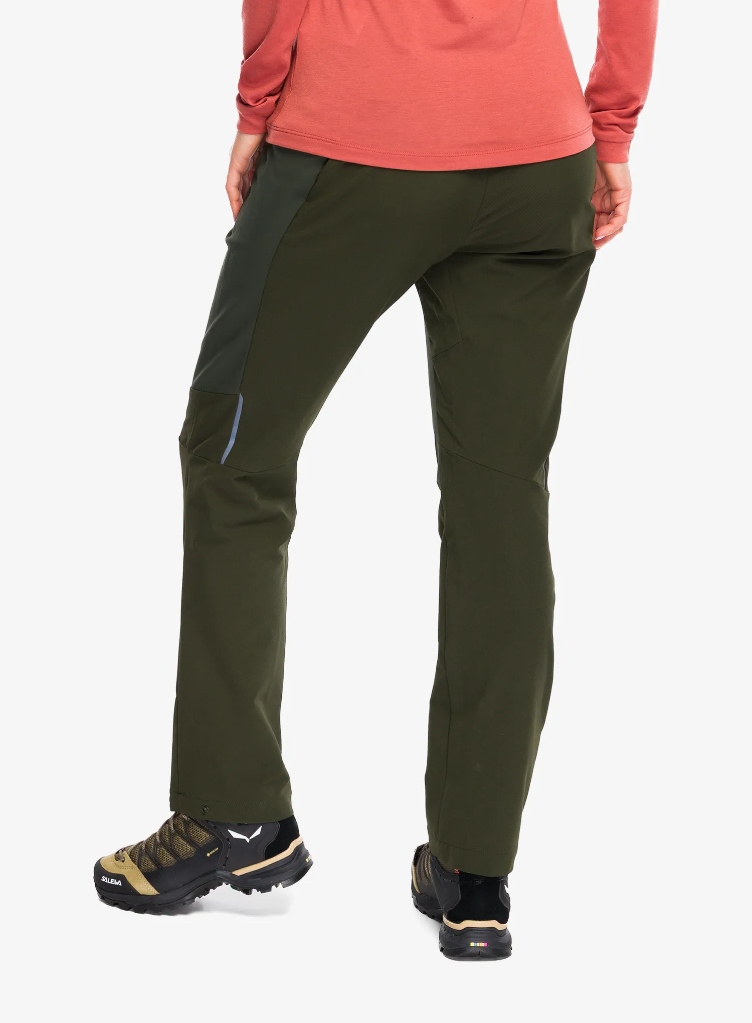 Ženske pohodniške hlače Salewa Pedroc Sw Dst Wind Pant - dark olive