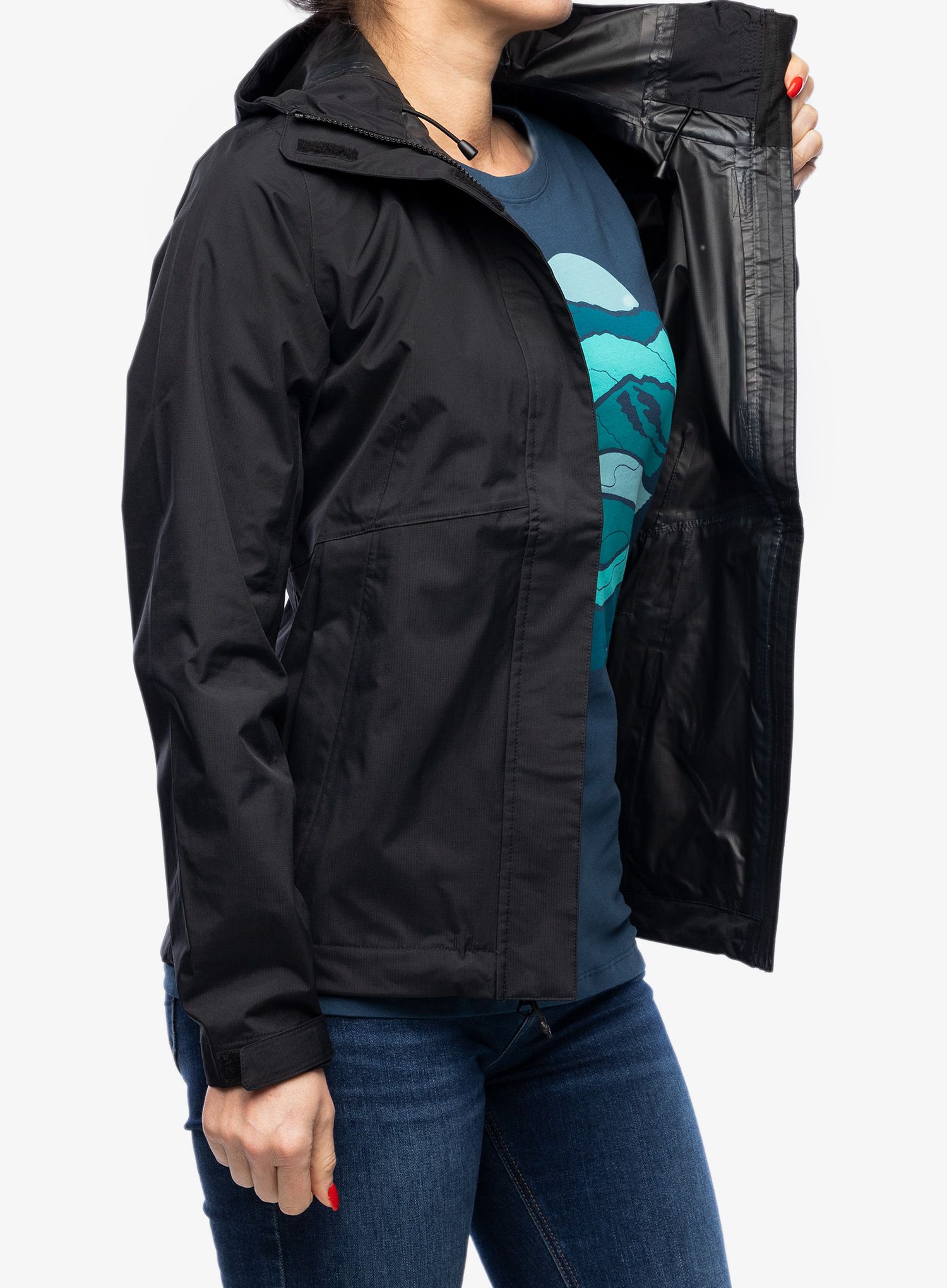 Ženska jakna 5.11 Adventure Rain Shell - black