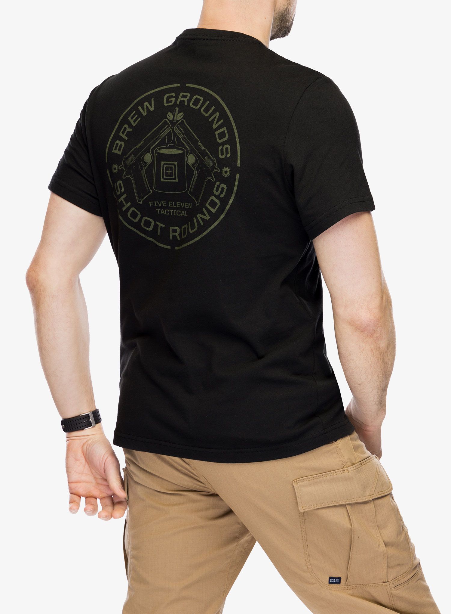 Majica s potiskom 5.11 Brew Grounds S/S Tee - black