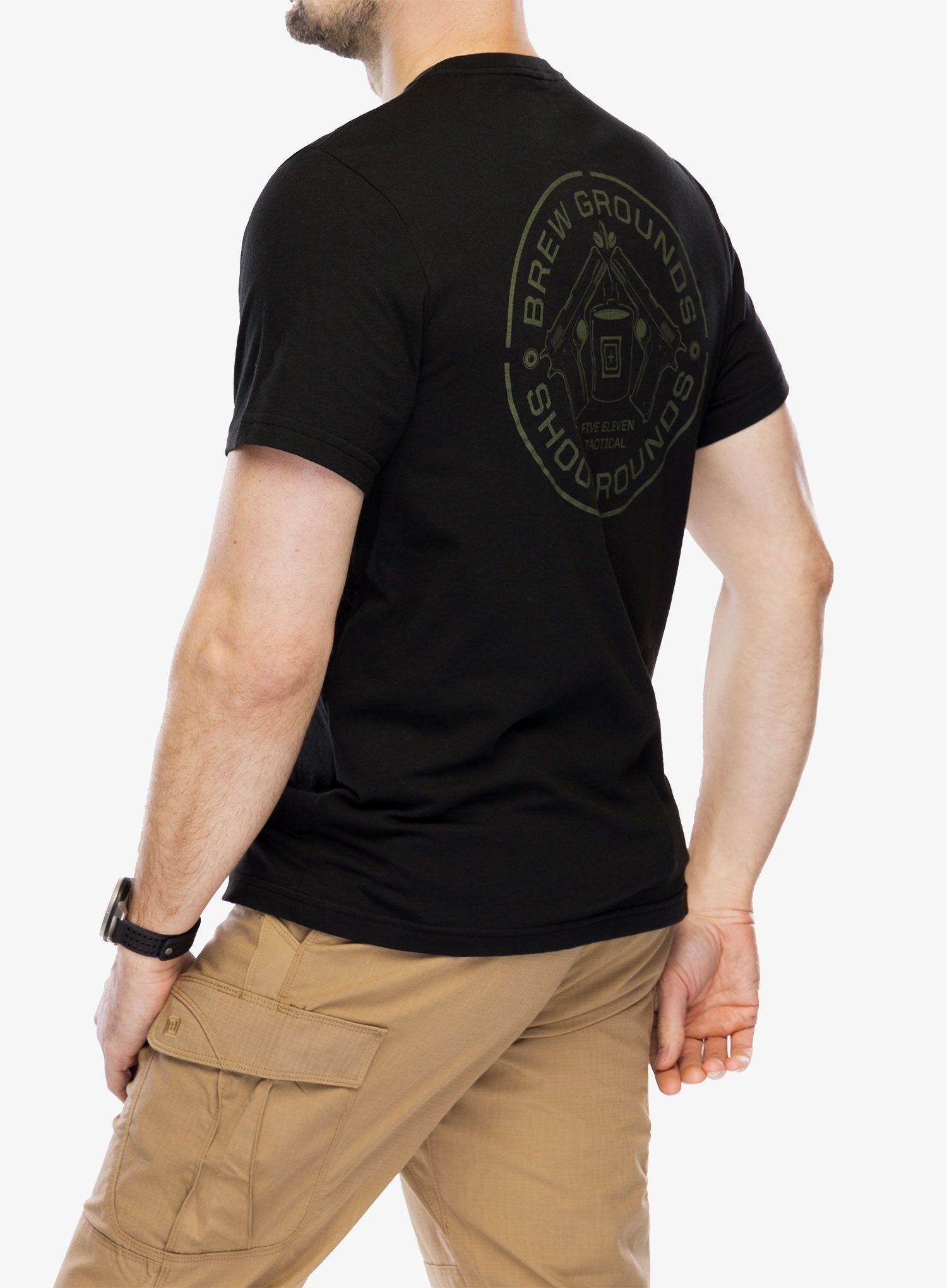 Majica s potiskom 5.11 Brew Grounds S/S Tee - black