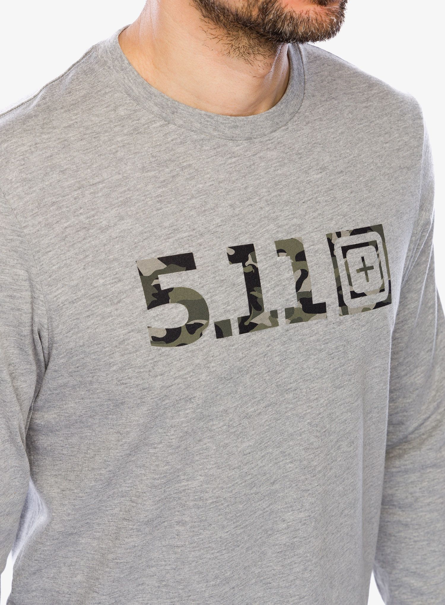 Majica z dolgimi rokavi 5.11 Camo Logo Fill L/S Tee - heather grey