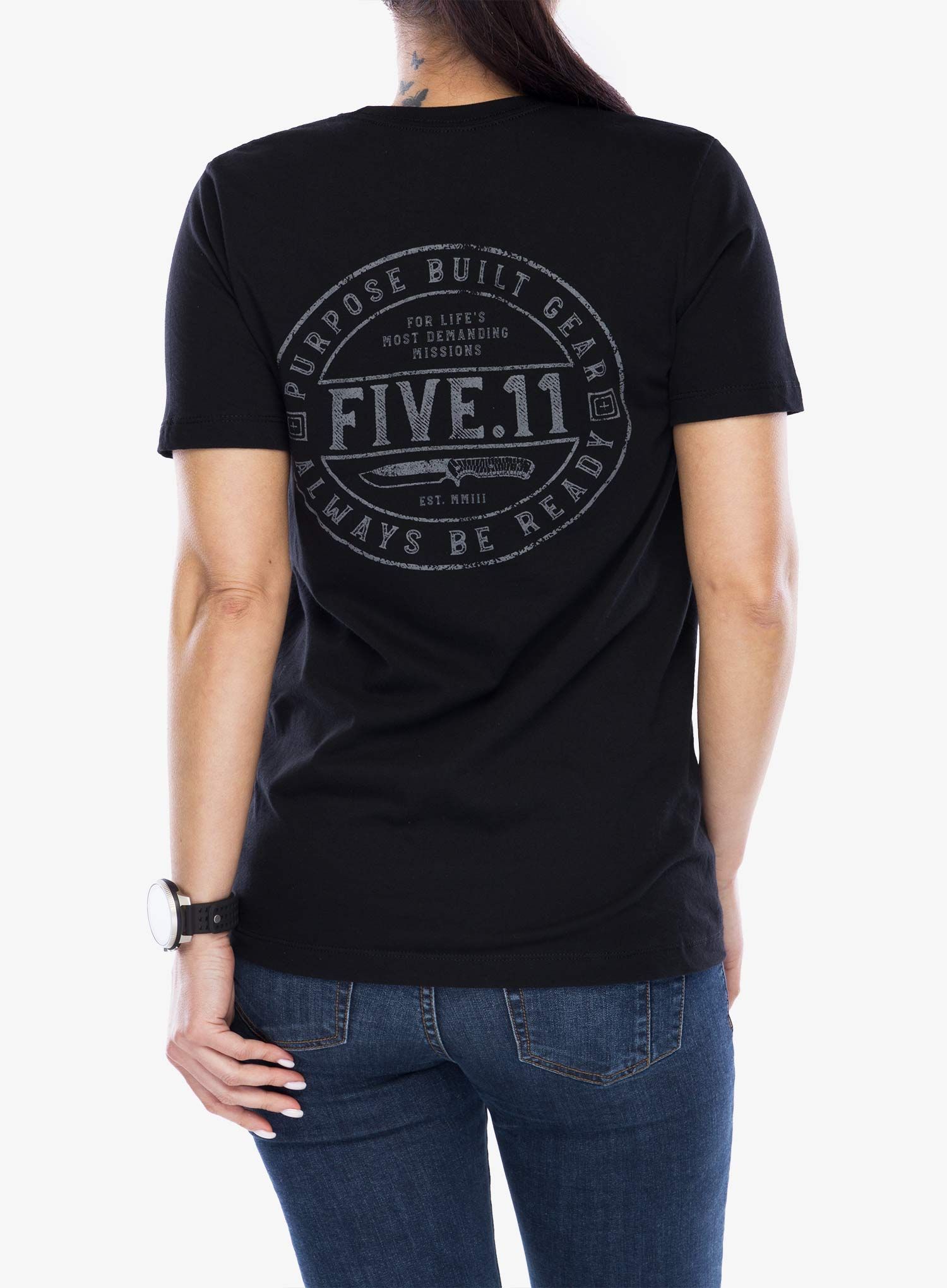 Ženska majica s potiskom 5.11 Camp Knife Tee - black