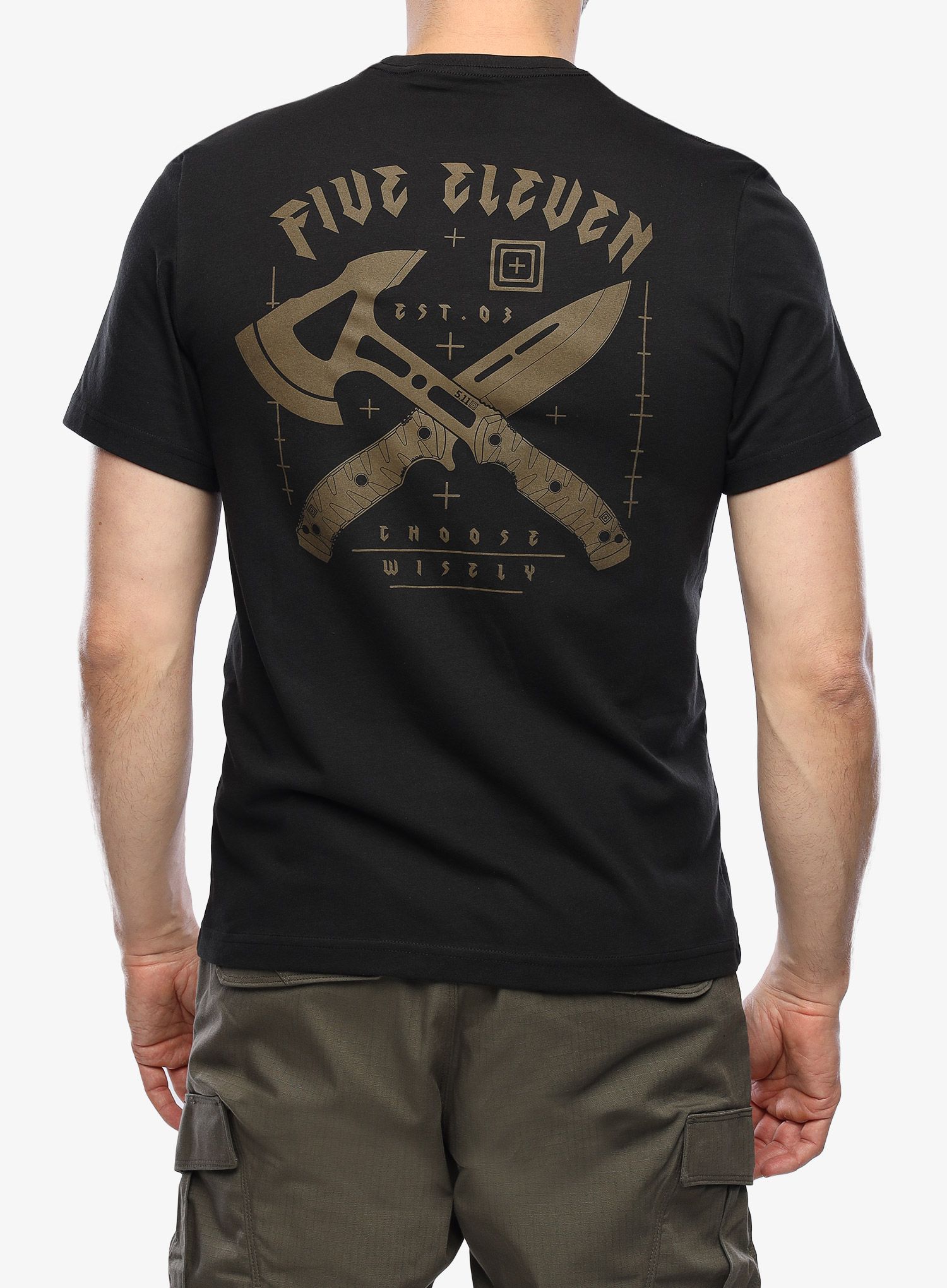 Bombažna majica 5.11 Choose Wisely S/S Tee - black