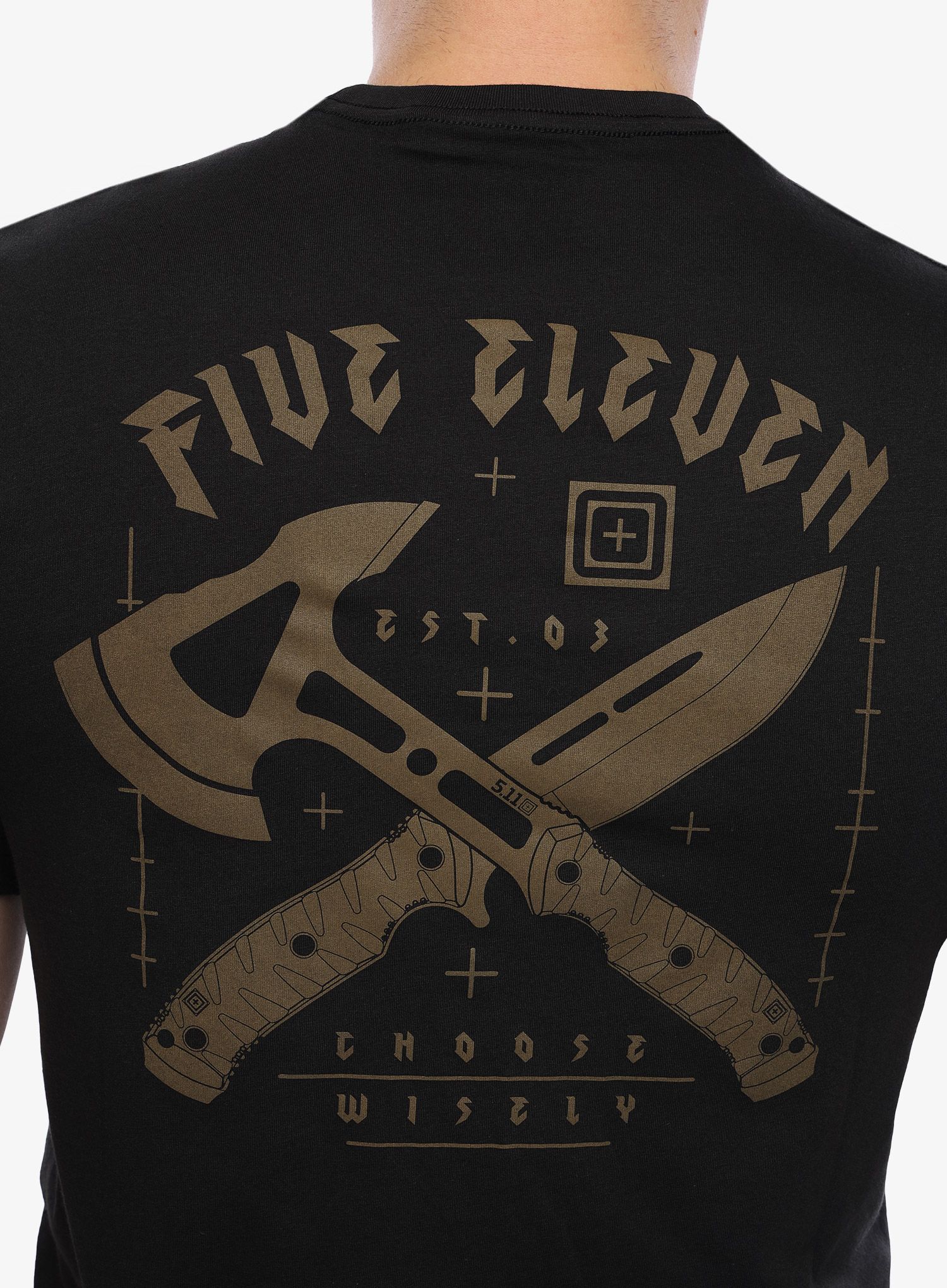 Bombažna majica 5.11 Choose Wisely S/S Tee - black