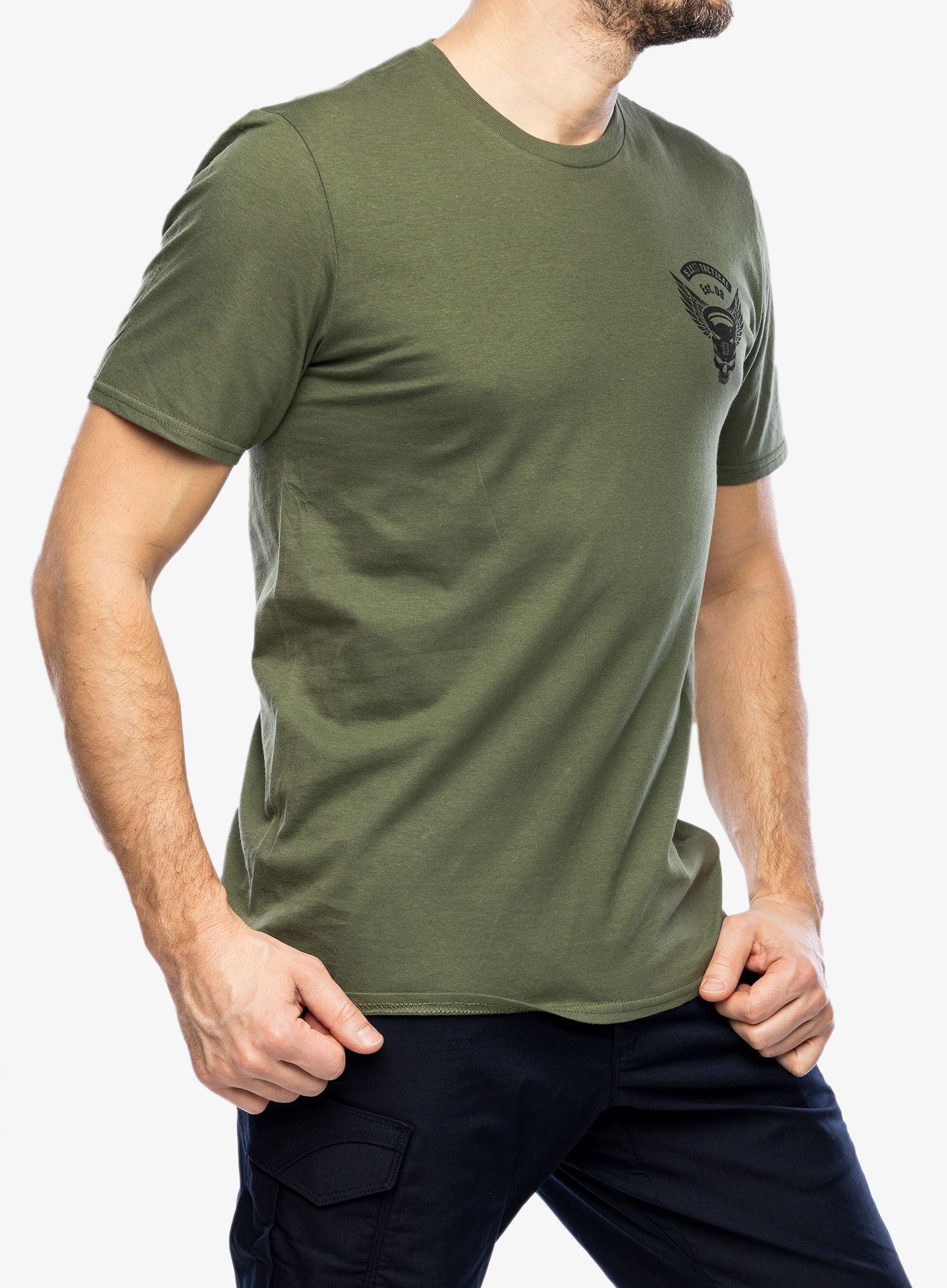 Bombažna majica 5.11 Emea Kettle Skull S/S Tee - military green