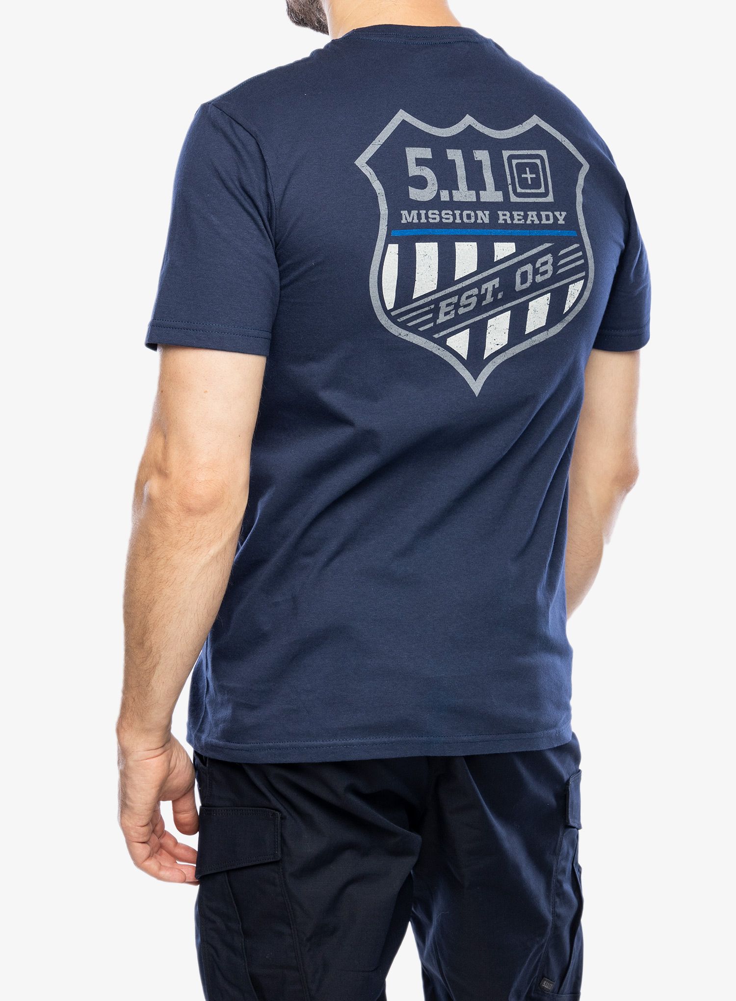 Bombažna majica 5.11 Emea Mission Ready S/S Tee - navy