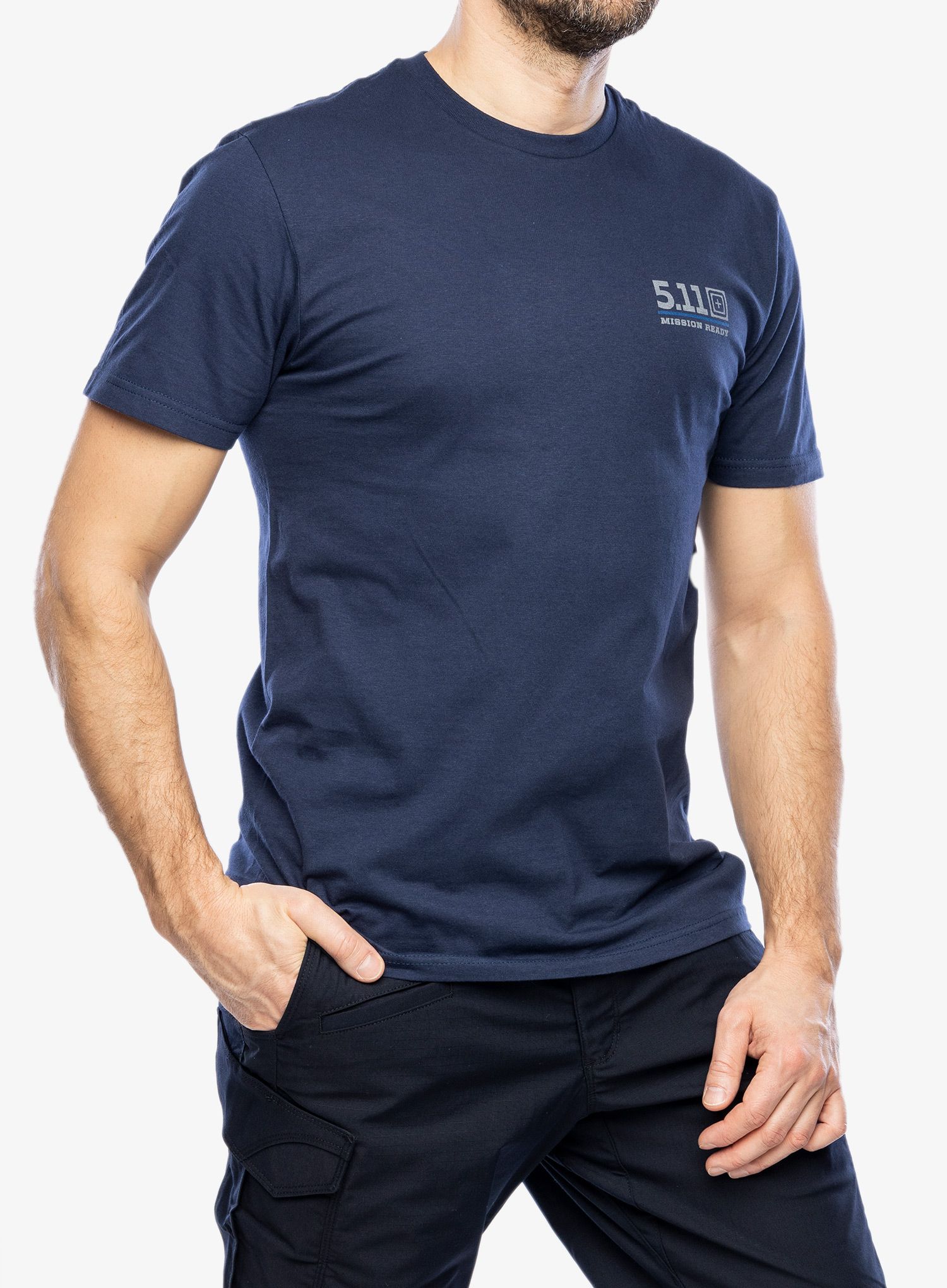 Bombažna majica 5.11 Emea Mission Ready S/S Tee - navy
