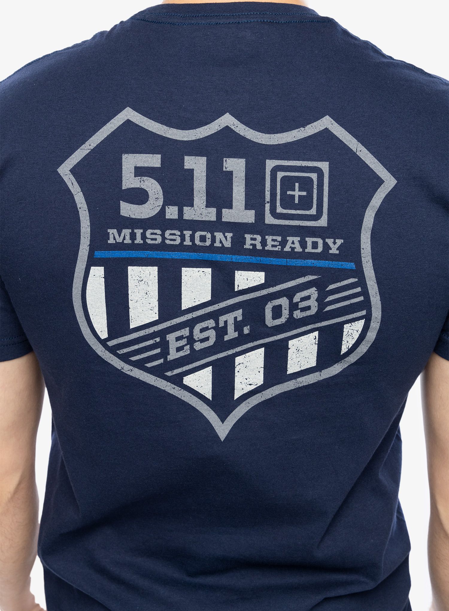 Bombažna majica 5.11 Emea Mission Ready S/S Tee - navy