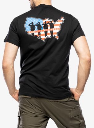 Bombažna majica 5.11 Land Of The Free S/S Tee - black