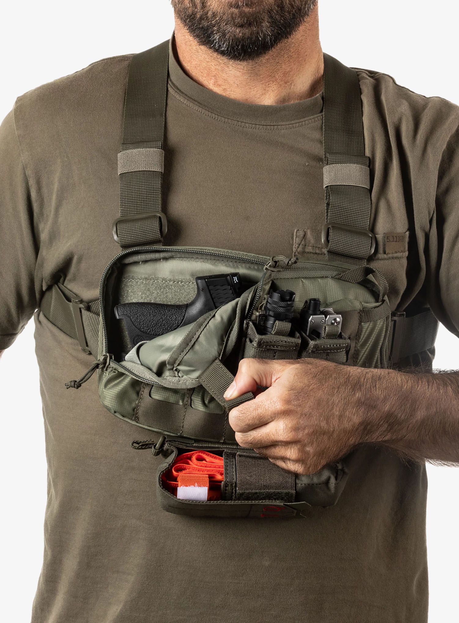 Torbica za čez ramo 5.11 Skyweight Survival Chest Pack - sage green