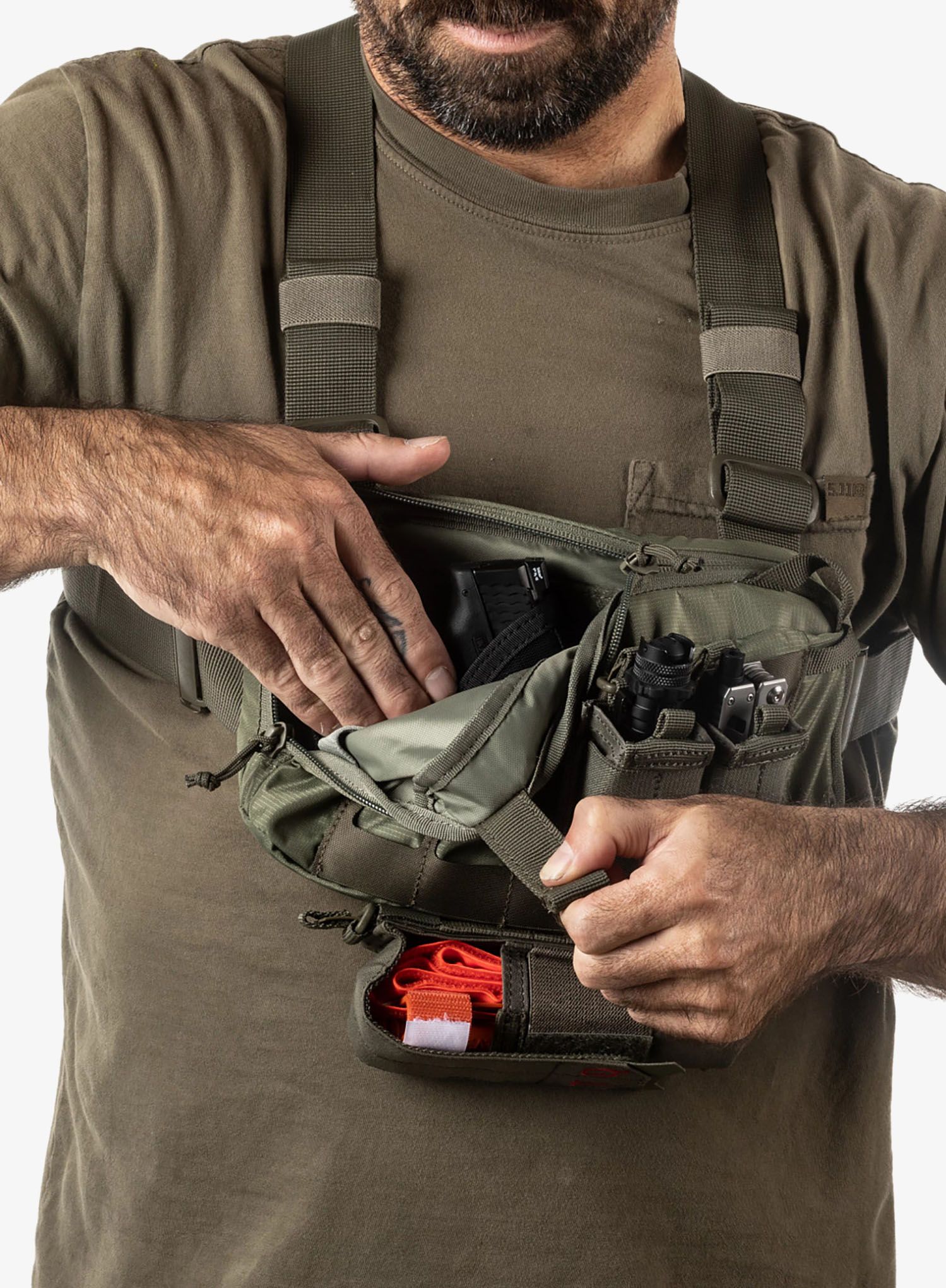 Torbica za čez ramo 5.11 Skyweight Survival Chest Pack - sage green