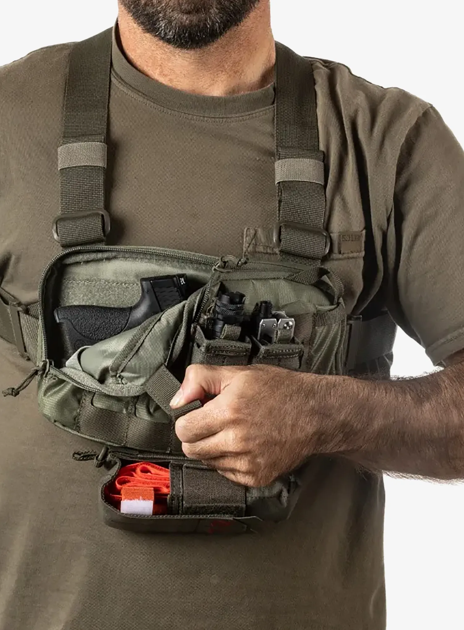 Torbica za čez ramo 5.11 Skyweight Survival Chest Pack - green