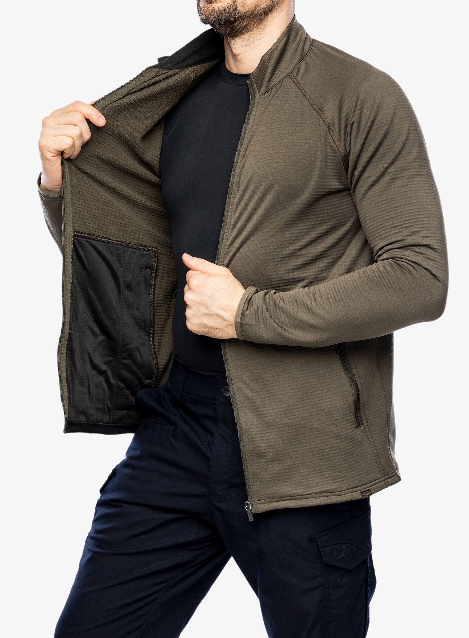 Flis 5.11 Stratos Full Zip - ranger green