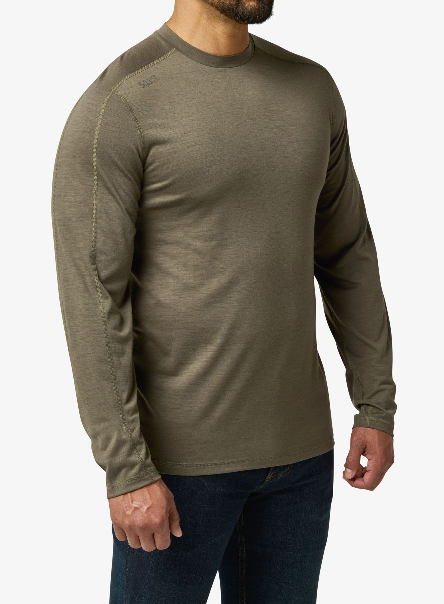 Majica z dolgimi rokavi 5.11 Sulli UV Merino Crew L/S - ranger green