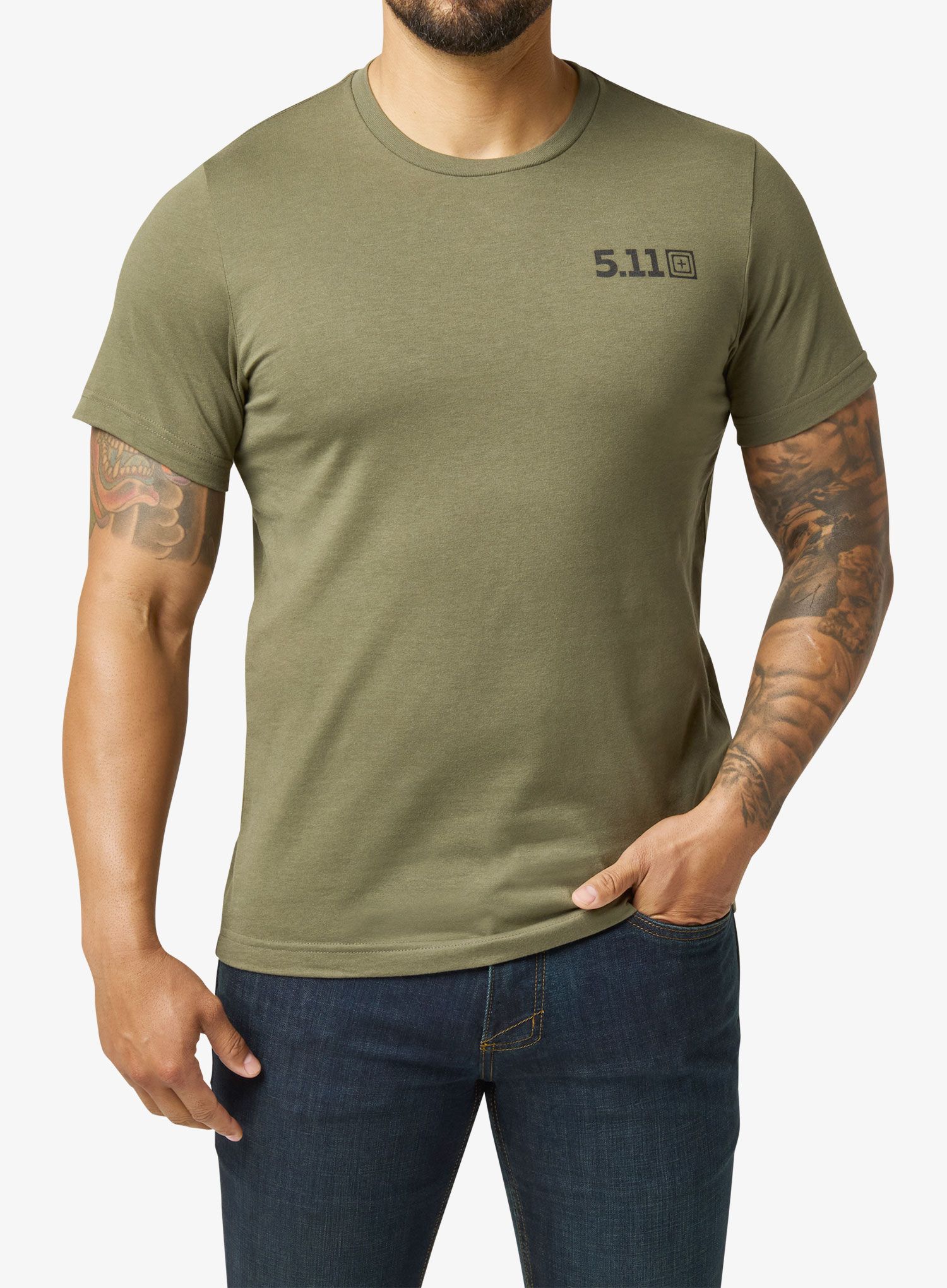 Majica s potiskom 5.11 Trust In Training S/S Tee - ranger green