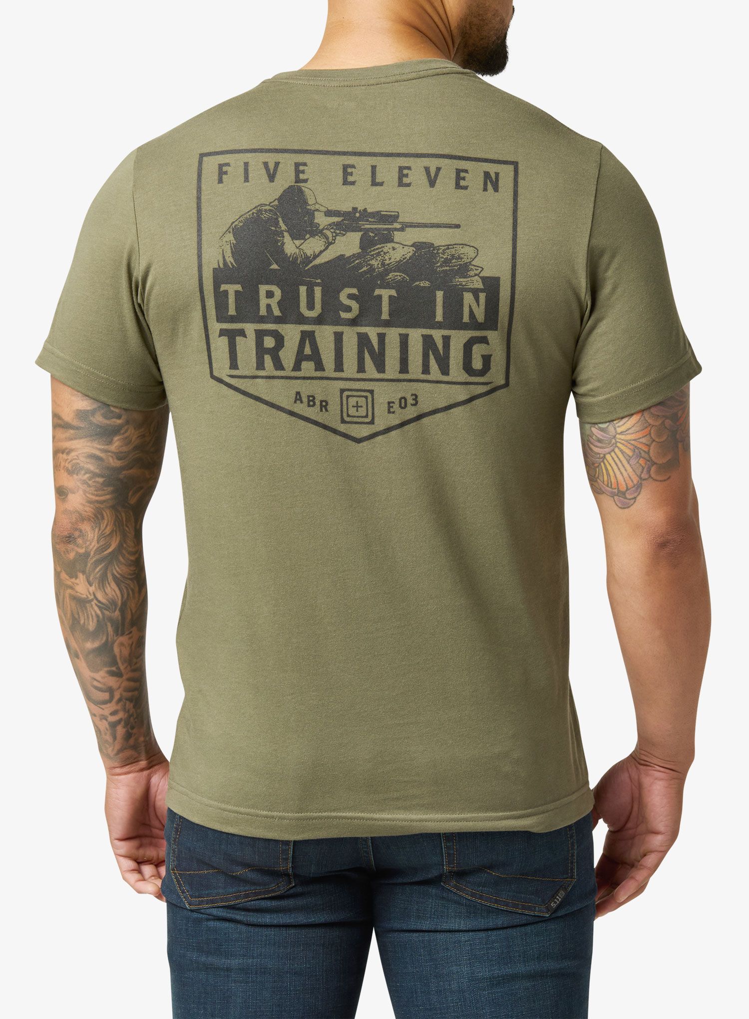 Majica s potiskom 5.11 Trust In Training S/S Tee - ranger green