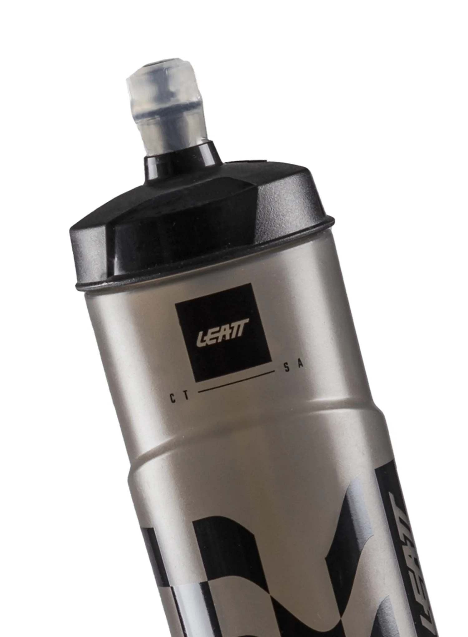 Bidon za kolo Leatt SteadySip Convertible 600 ml Fidlock with Bike Base - smoke