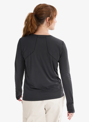 Ženska jopica brez kapuce Arcteryx Sunna Crew LS - black