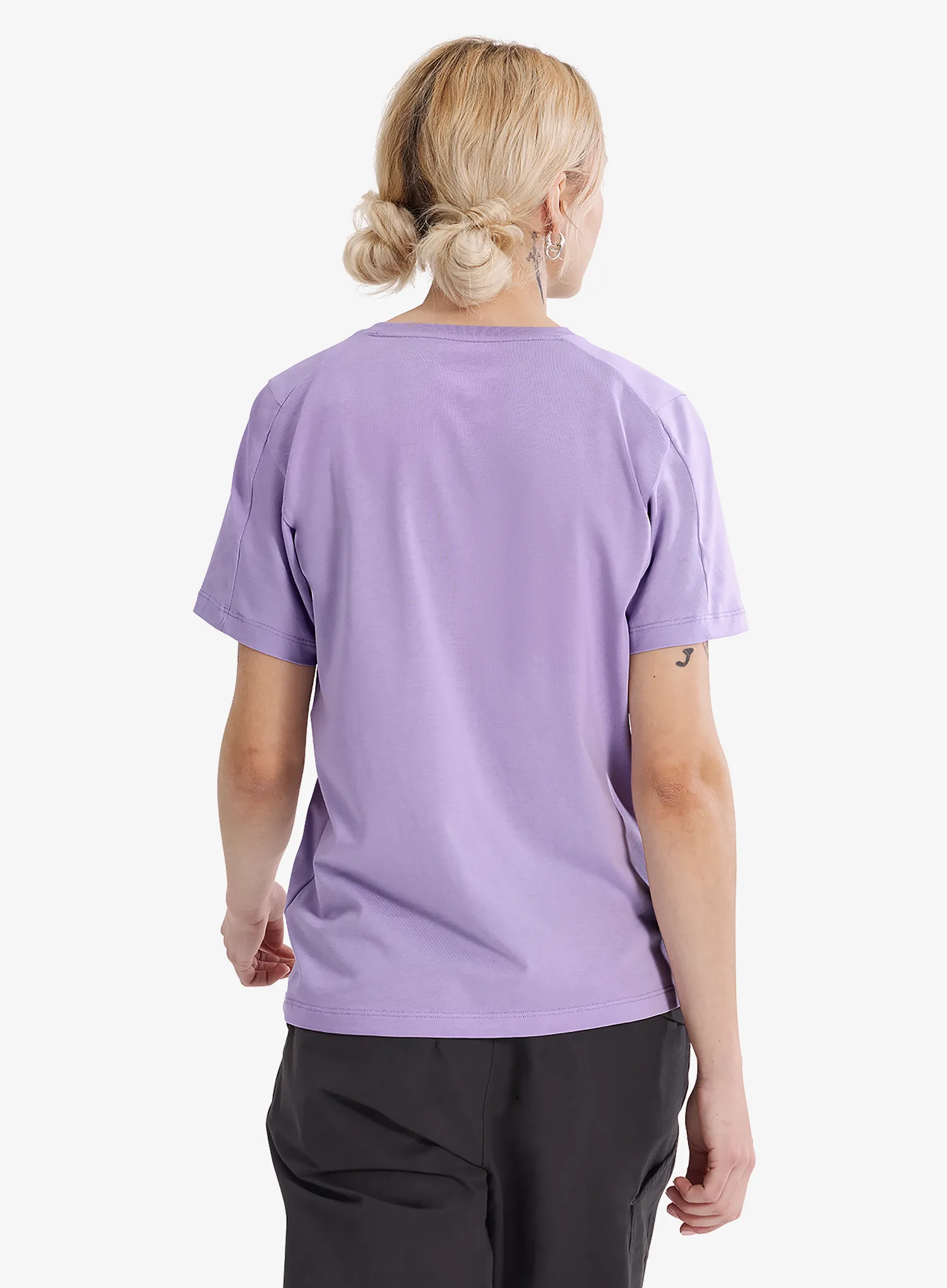 Ženska bombažna majica Arcteryx Kragg SL Cotton Emblem Crew SS - mallow