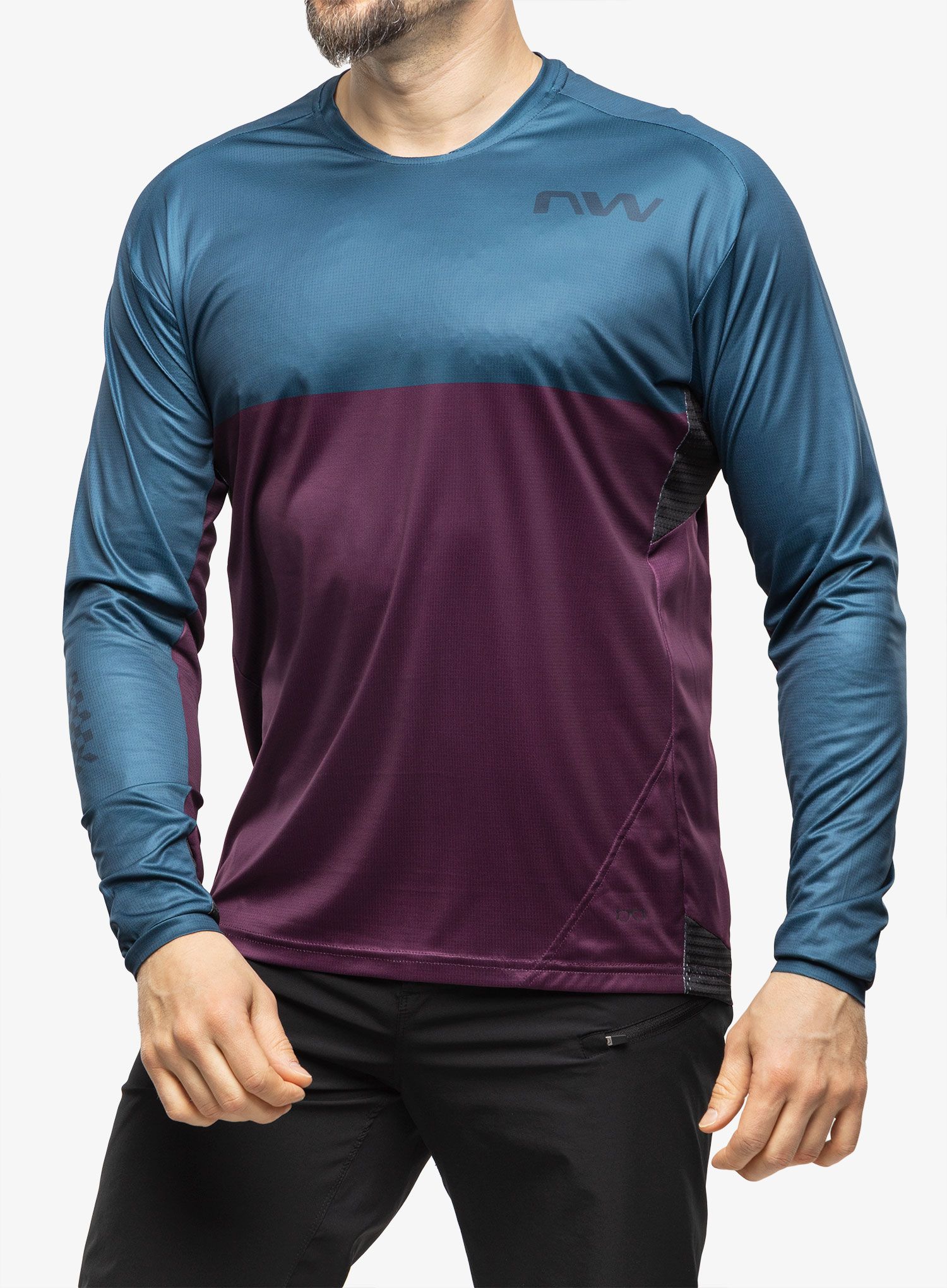Kolesarska jopa Northwave Edge Jersey Long Sleeve  - deep blue/purple