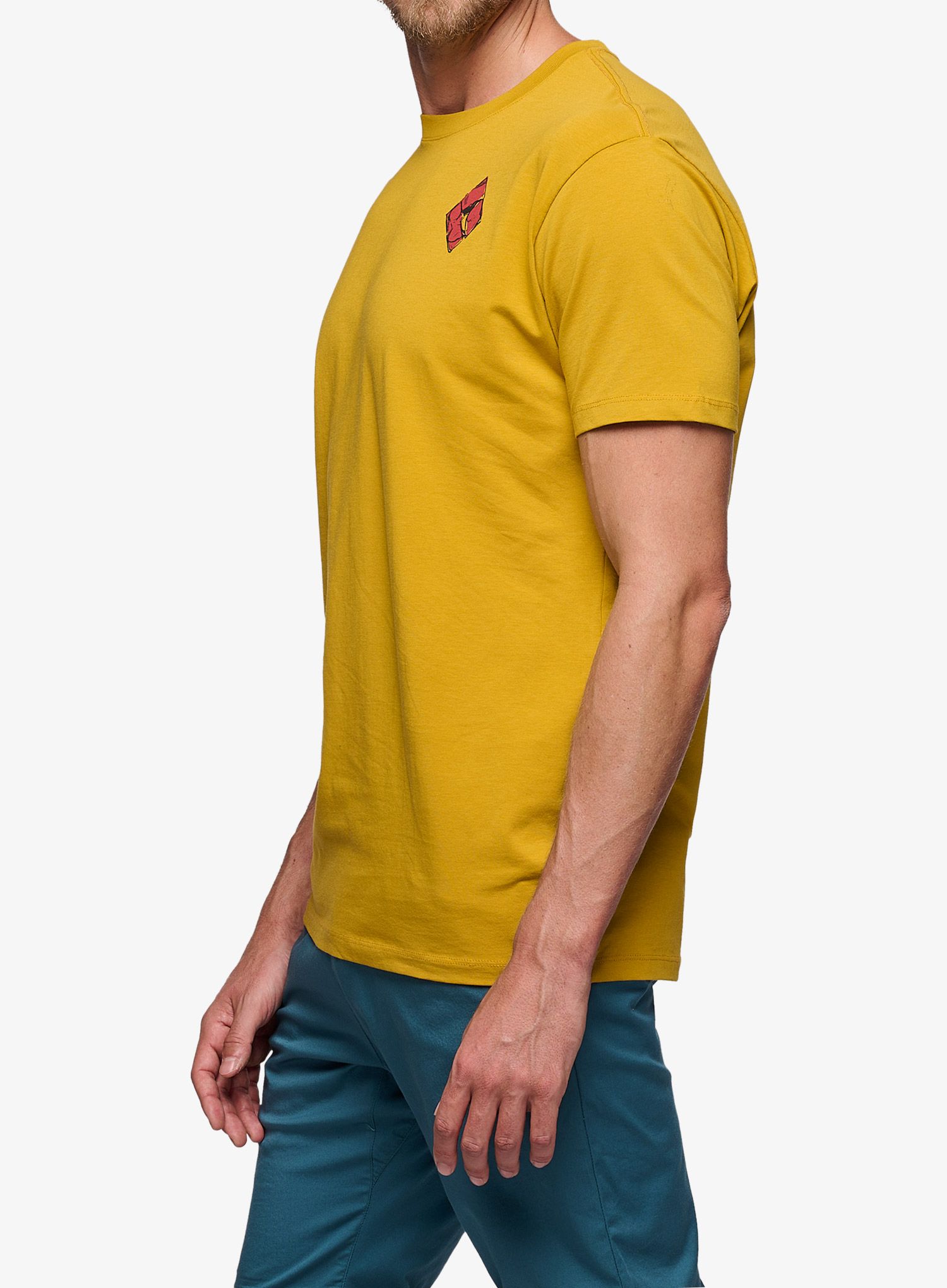 Majica s potiskom Black Diamond Mono Pocket SS Tee - amber