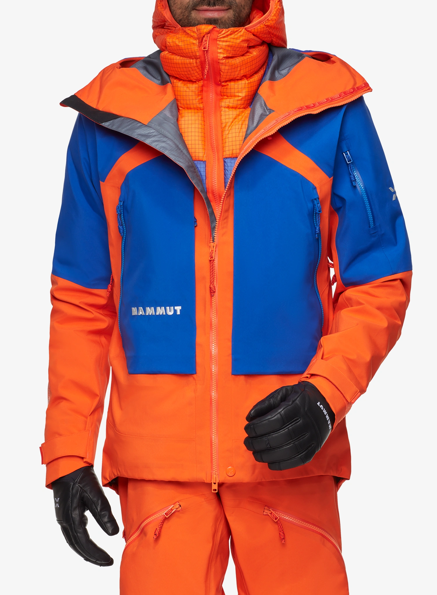Puhovka Mammut Eiger Nordwand Light Down IN Hooded Jacket - eiger orange/eiger blue