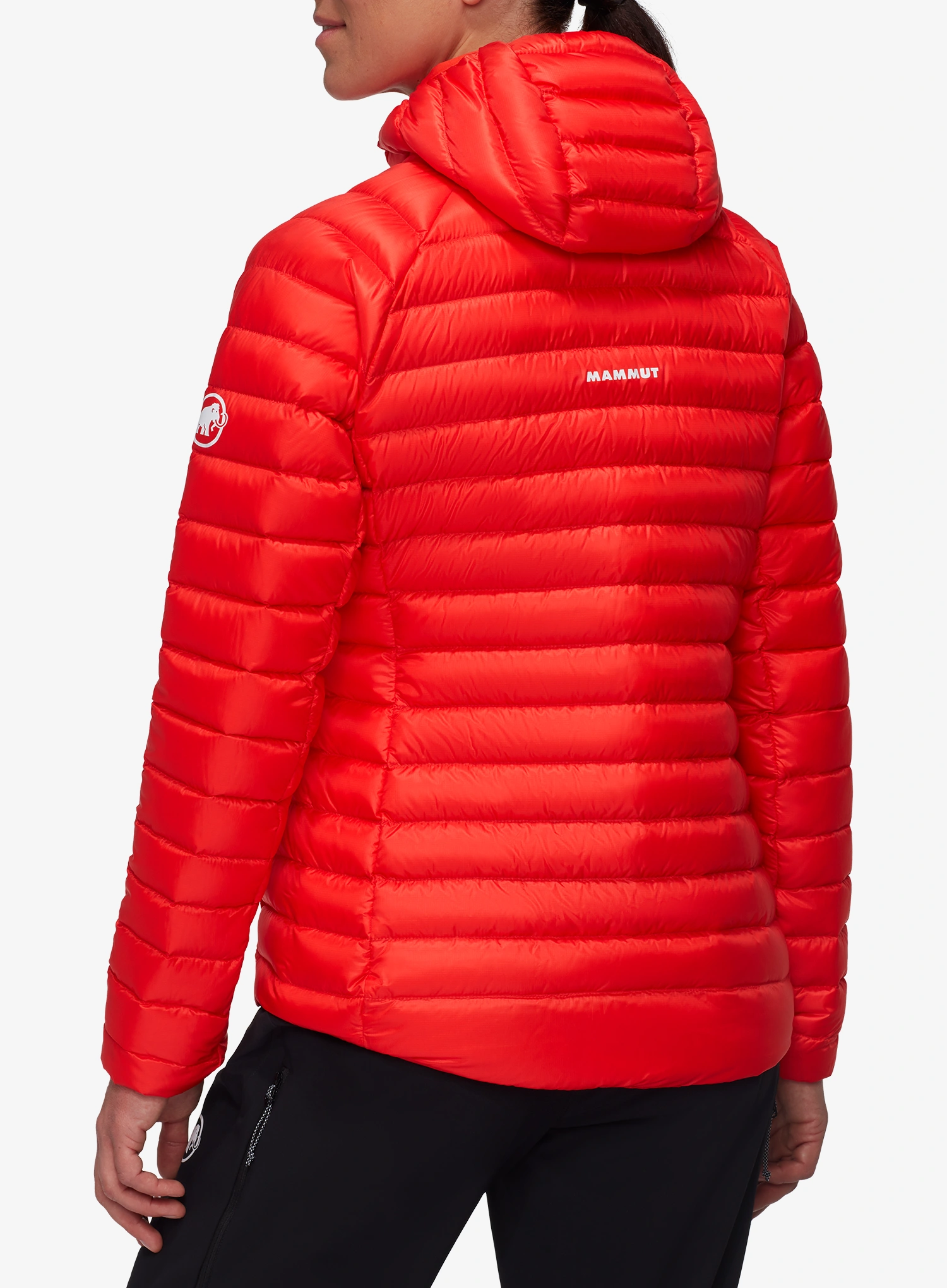 Ženska puhovka Mammut Broad Peak IN Hooded Jacket - mammut red/red