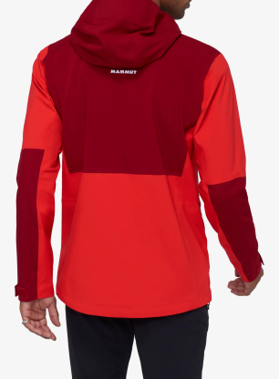 Nepremočljiva jakna Mammut Linard Guide HS Hooded Jacket - mammut red/dark red