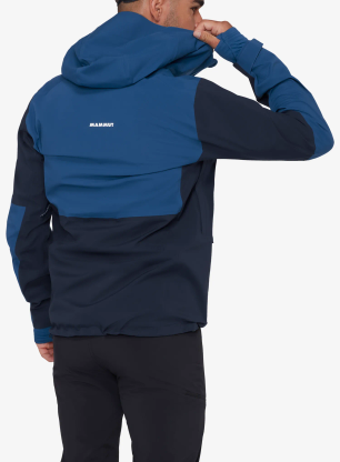 Nepremočljiva jakna Mammut Linard Guide HS Hooded Jacket - marine/tschiel