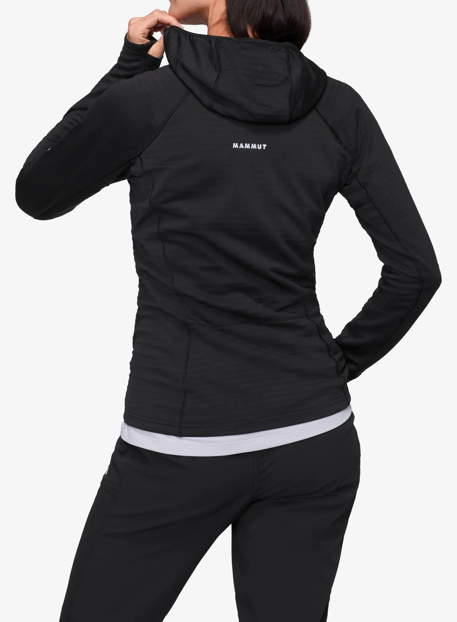Ženski flis Mammut Taiss ML Hooded Jacket - black