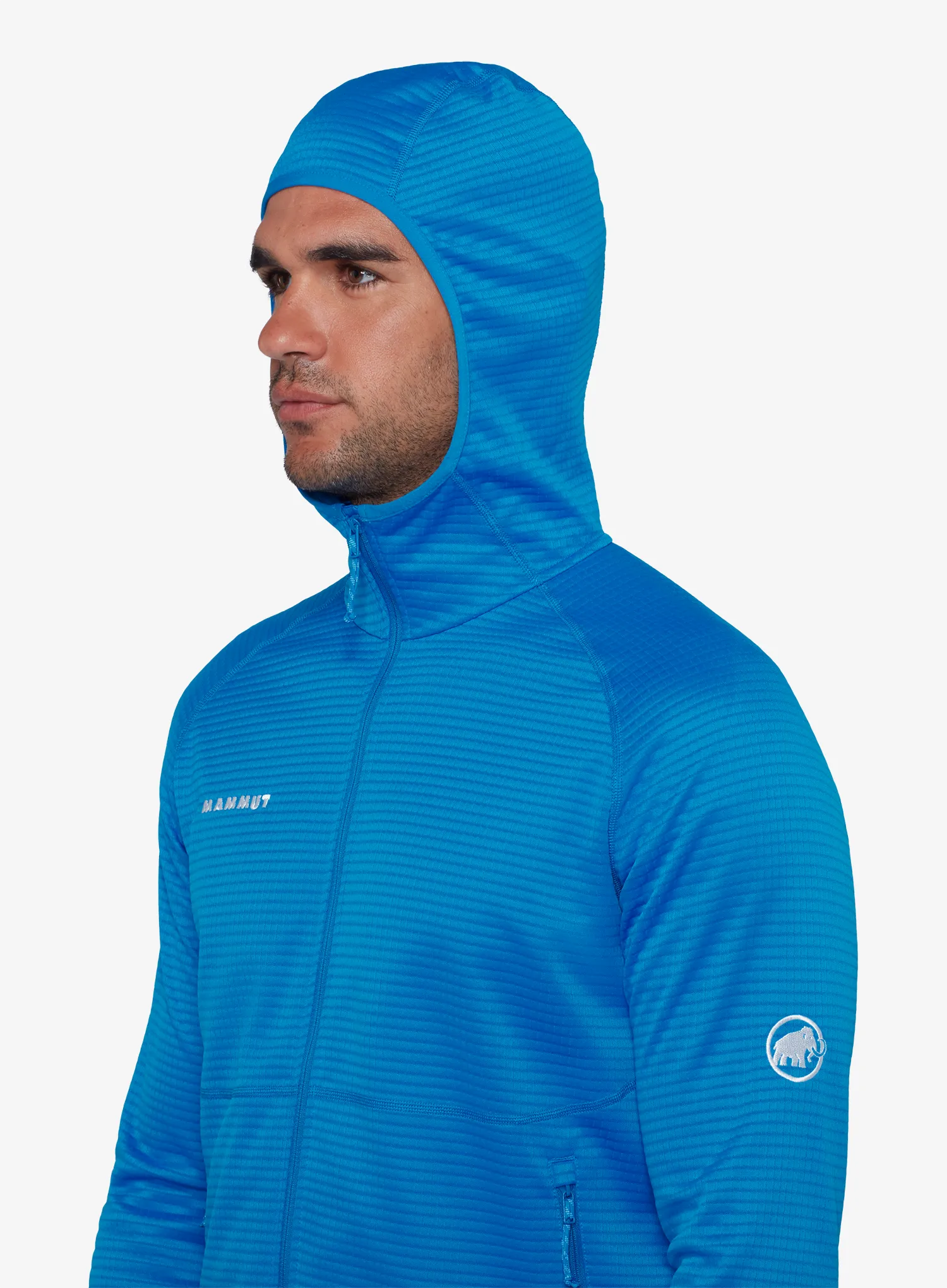 Flis Mammut Crag ML Hooded Jacket - glacier blue