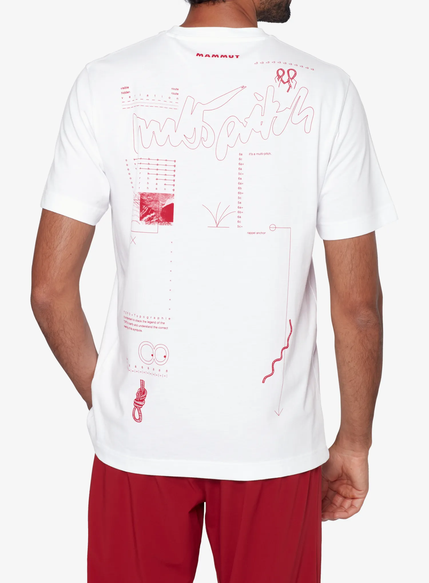 Majica Mammut Mammut Base T-Shirt Multi-Pitch - white