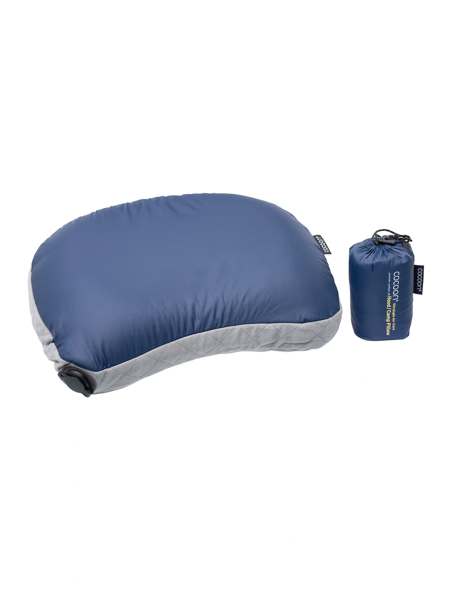 Potovalni vzglavnik Cocoon Air-Core Hood/Camp Pillow - dark indigo/grey