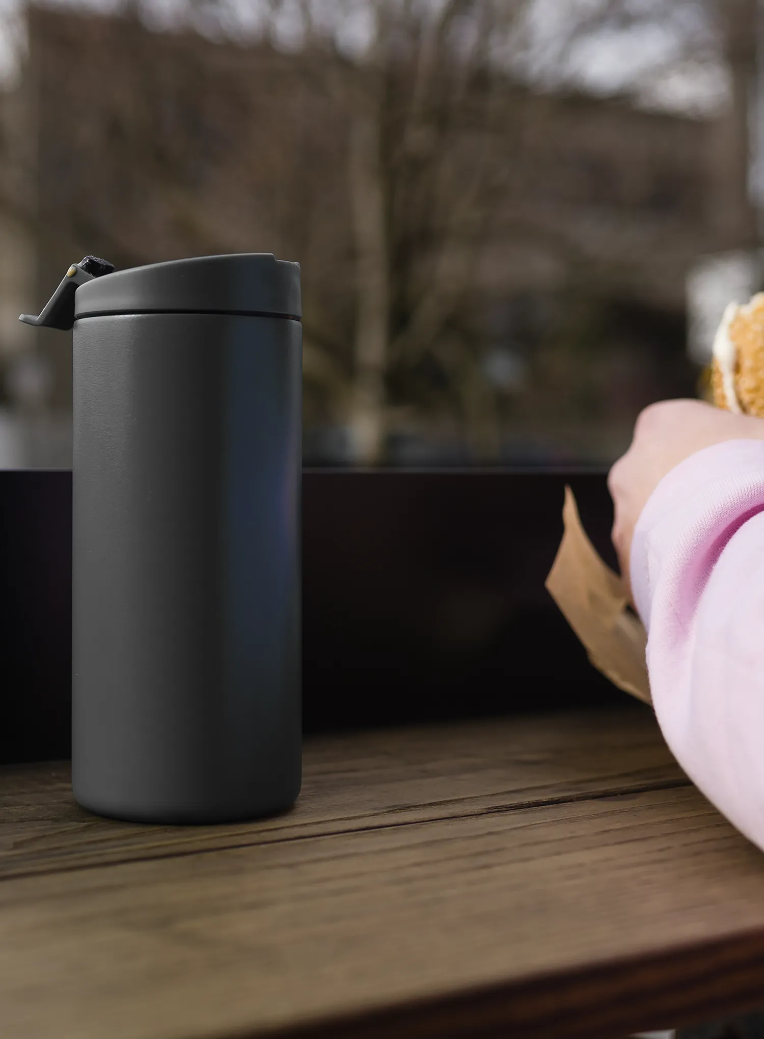 Termo lonček MiiR Flip Traveler 12 oz (355 ml) - basal gray