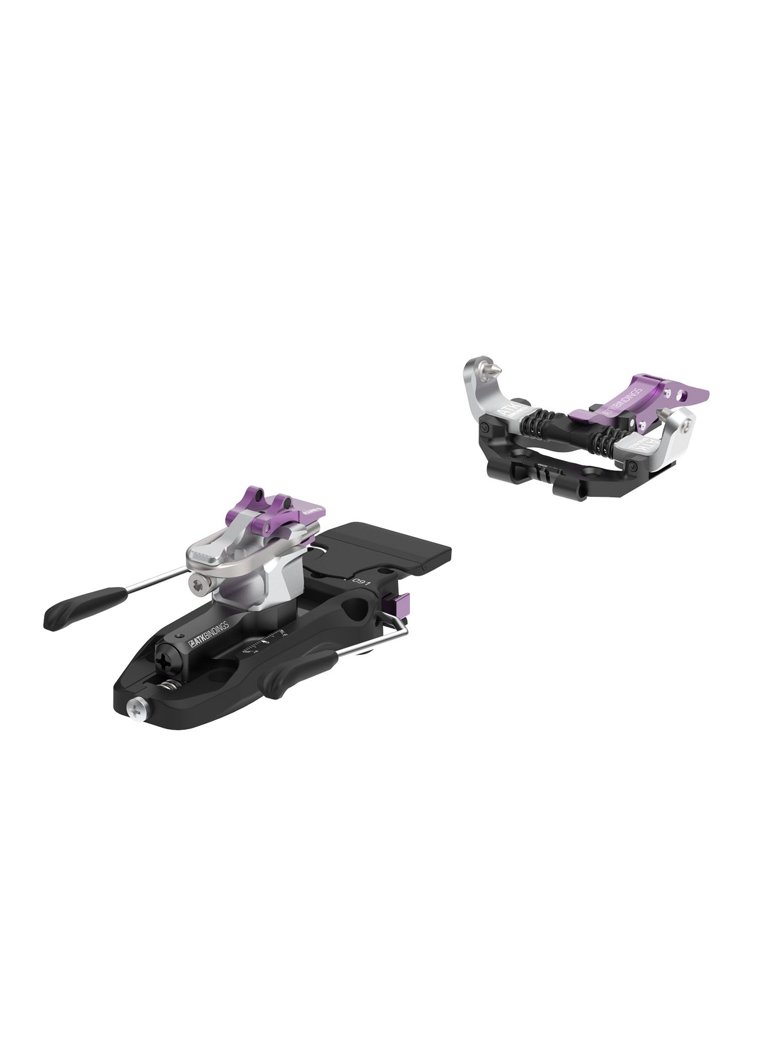 Vezi za turno smučanje ATK Kuluar 9 Brake - black/purple