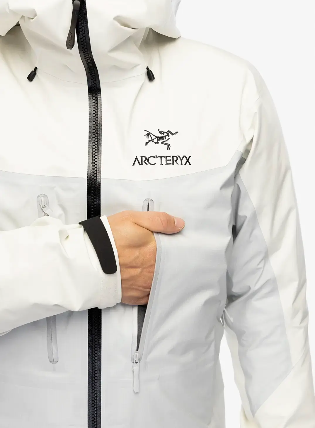 GORE-TEX jakna Arcteryx Alpha Jacket - arctic silk/solitude